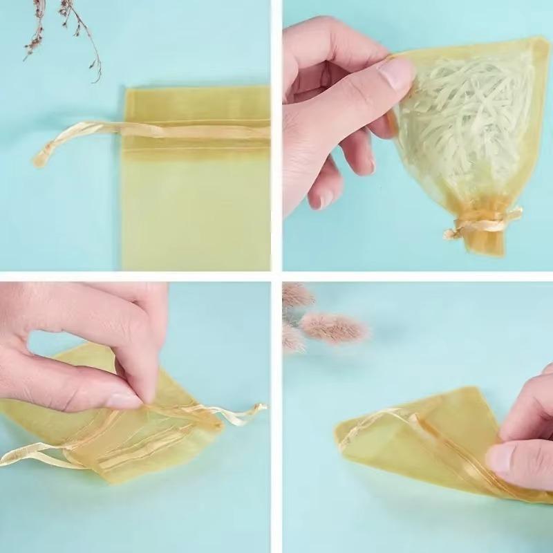 100 STÜCKE Mehrfarbige Netz-Geschenktüten mit Kordelzug Netztasche Hochzeit Geburtstagsfeiern Weihnachtsgeschenk Süßigkeiten Schmuck Aufbewahrungswerkzeuge