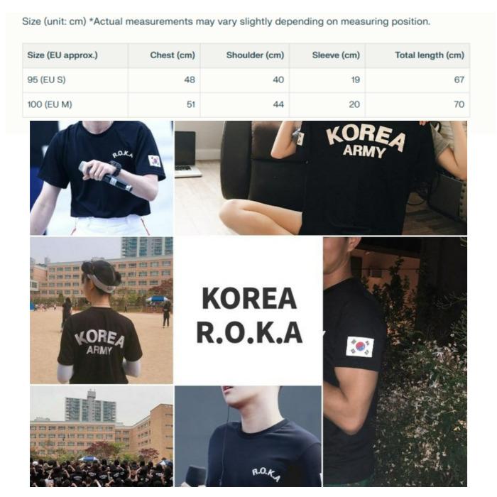 Unisex Cool-Dry R.O.K.A (Republic of Korea Army) Short-Sleeve T-Shirt