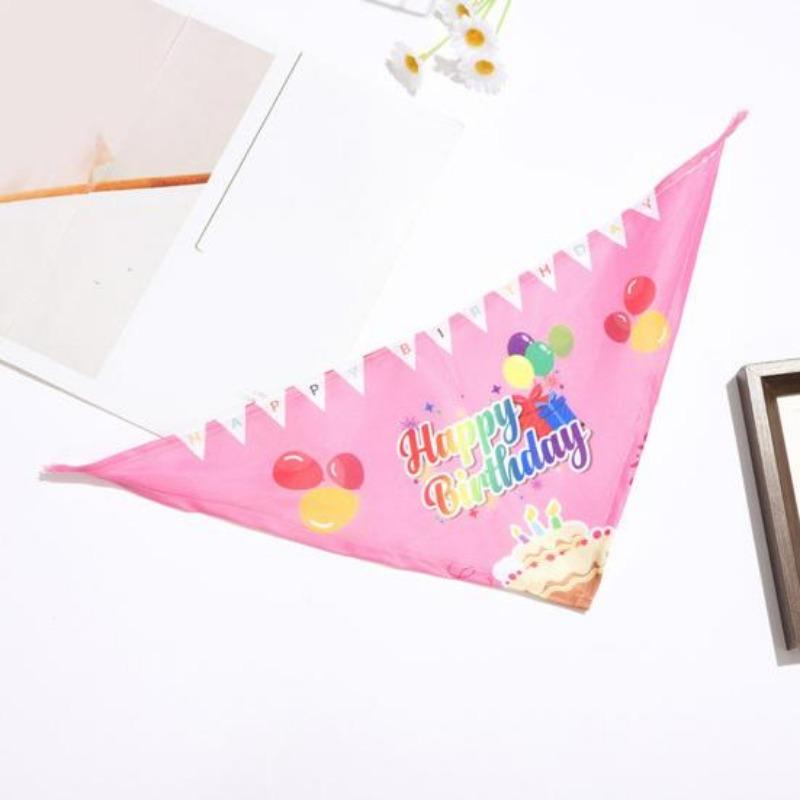 Dog Saliva Towel Creative Pattern Show Unique Charm Super Soft Balloon Print Pet Saliva Towel Birthday Party Decor Pet Supplies