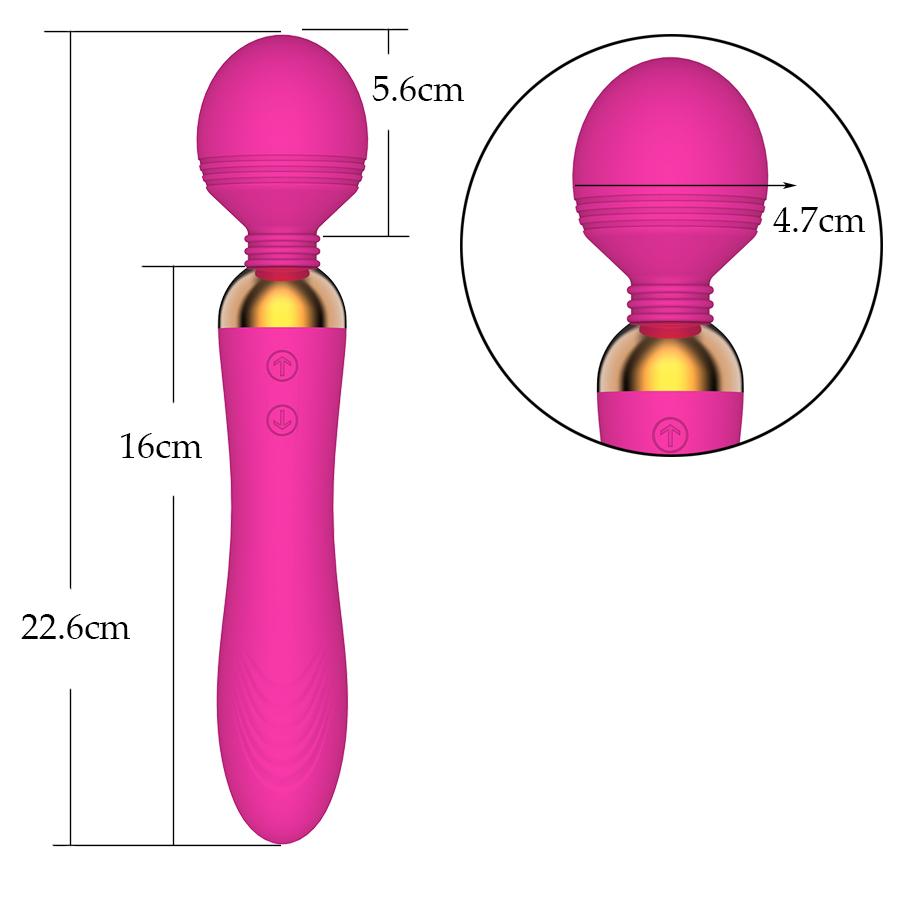Dual Vibration Leistungsstarker Zauberstab AV Vibrator für Frau G-Punkt Massage Anal Plug Klitoris Stimulieren Erwachsene Sexspielzeug für Frauen Masturbation