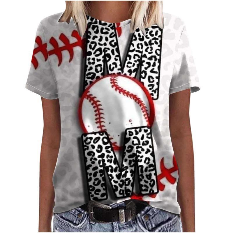 2025 Summer New Animal Print Retro Women's Round Neck Short Sleeved Street Style 3D T-shirt Casual Tops