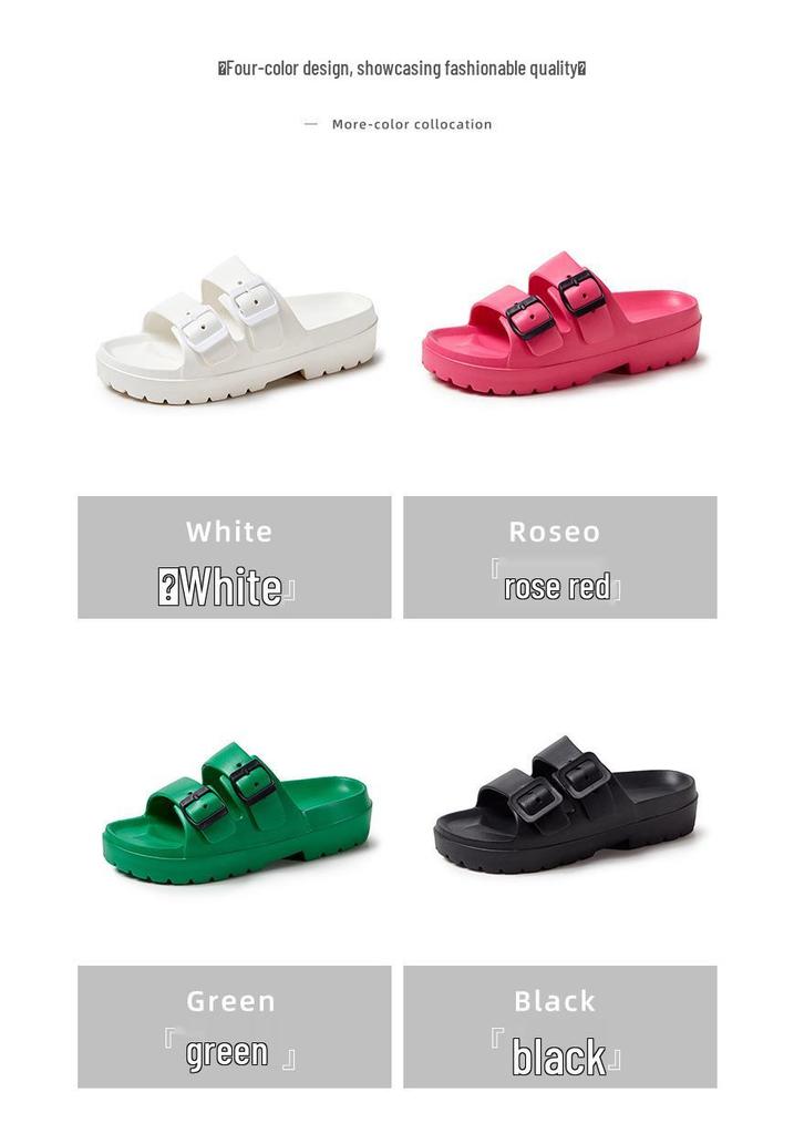 Sandales compensées à double bride pour femme en EVA