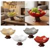 Creative Pedestal Snack Bowl PET Fruit Tray Stylish Table Centerpiece for Living Room Kitchen Countertop Parties