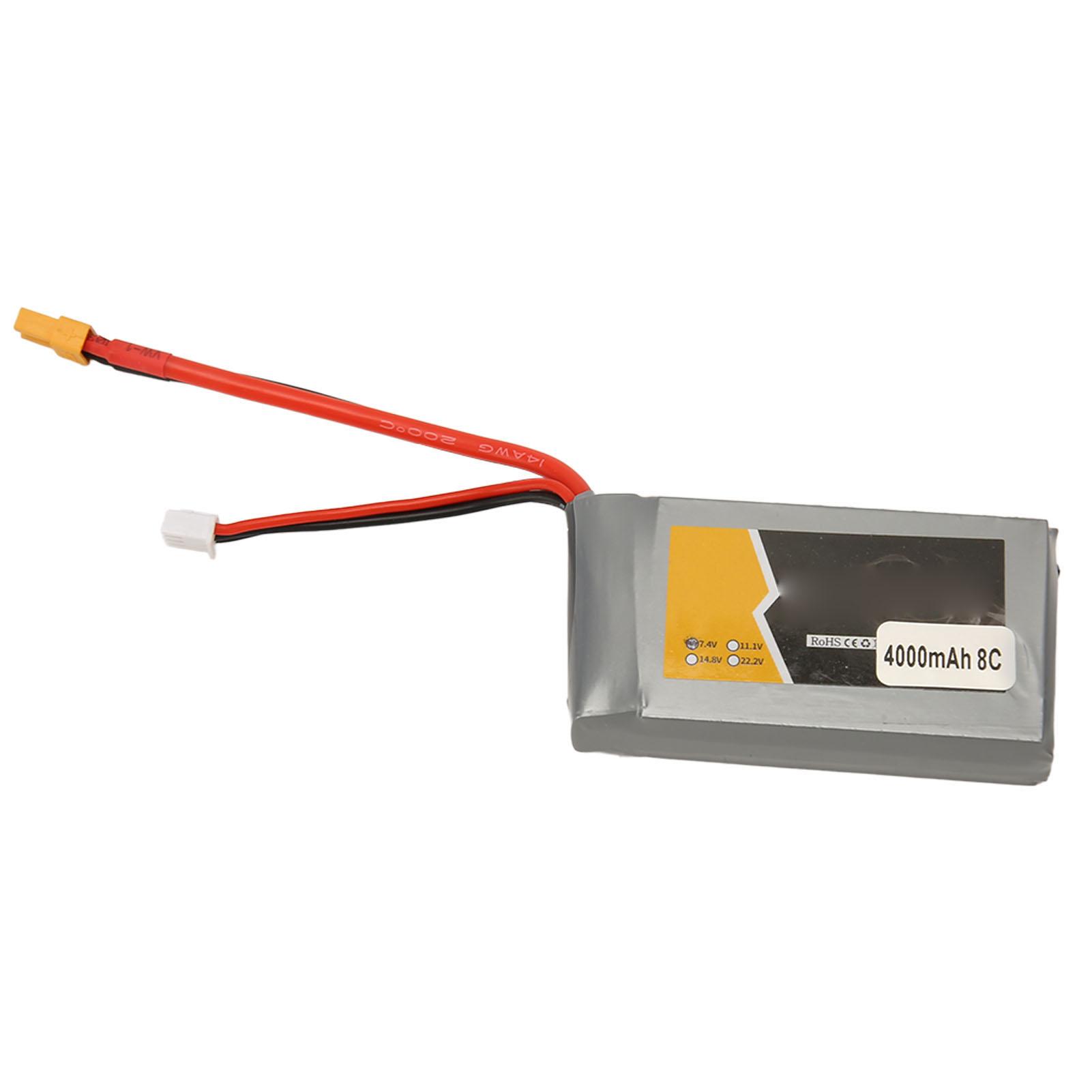 

2S 7.4V 4000mAh 8C Lipo Battery 2S Lipo Battery for HJ TX16s TX18s Model Airplane Remote Control