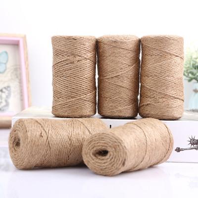 100M 1mm 2mm 3mm Naturleinen Hessische Juteschnur Kordel Hanfseilschnur Geschenkverpackungsschnüre Weihnachtsevent- und Partyzubehör