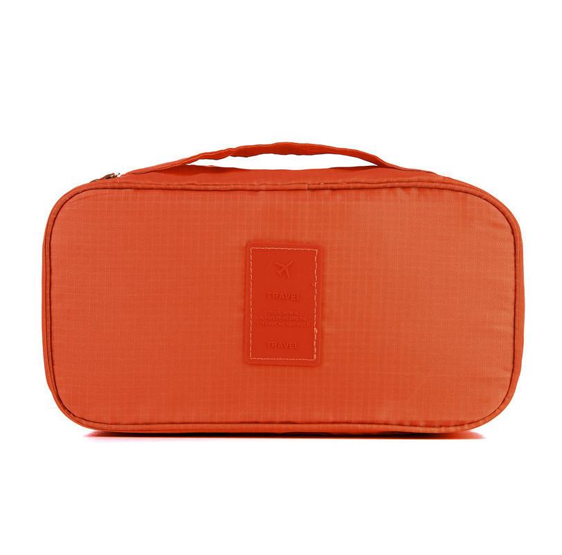 

Дорожная сумка для хранения бюстгальтеров и нижнего белья, портативный несессер, косметичка, портативная оранжевый