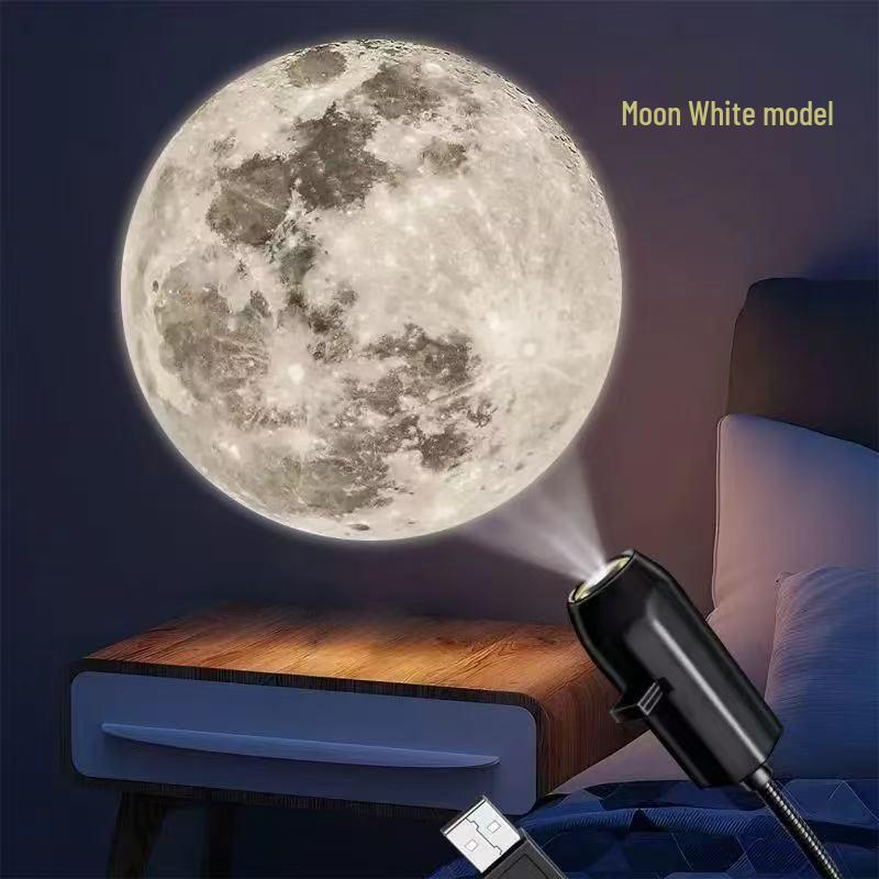 Best-Selling Starry Sky Moon Lamp: Creative LED Night Light & Dimmable Background Lighting for Bedroom