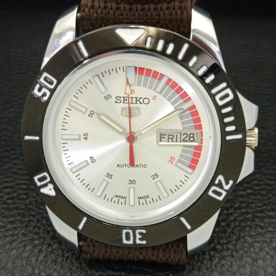 JAPAN MENS SEIKO 5 AUTOMATIC 6309A REFURBISHED SILVER DIAL WATCH a426511-2