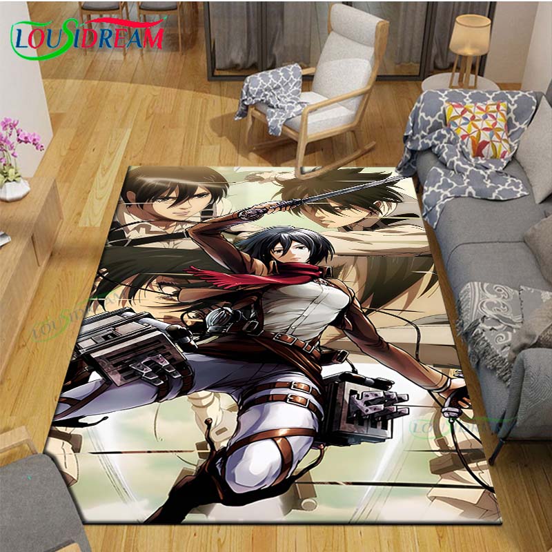 Fashion 3D Cartoon A-Attack T-Titan Printed Carpet Living Room Anti-Skid Area Rug Kids Bedroom Mats Yoga Mat Carpet Decor Gift