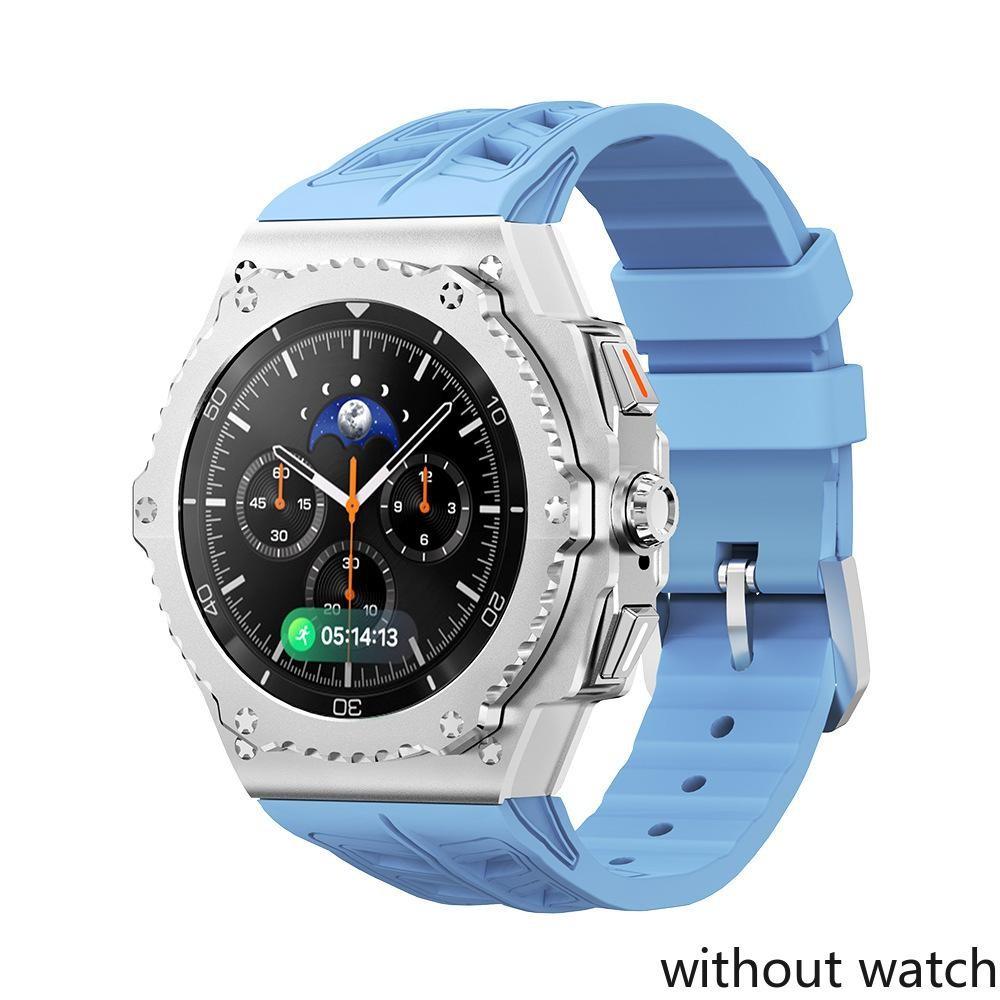 Luxury Mod Kit Alloy Metal Case For Samsung Watch 8 Classic 46mm Rubber Band For Galaxy Watch 8 Classic 46mm Kit Accessories