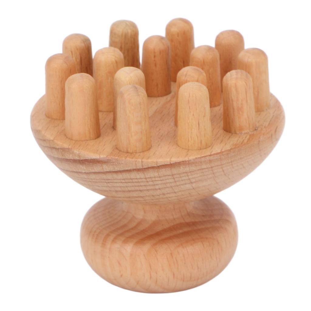 Wood Head Massager Octopus Shape Remove Discomfort Reduce Stress Head Massage Tool for Headache