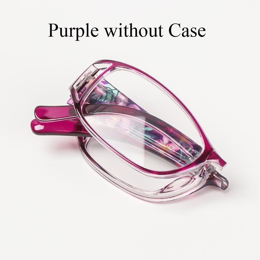 Hot Folding Reading Glasses With Case Telescopic Legs Rotation Presbyopia Eyeglasses Blue Light Blocking Eyewear +1.0~+4.0