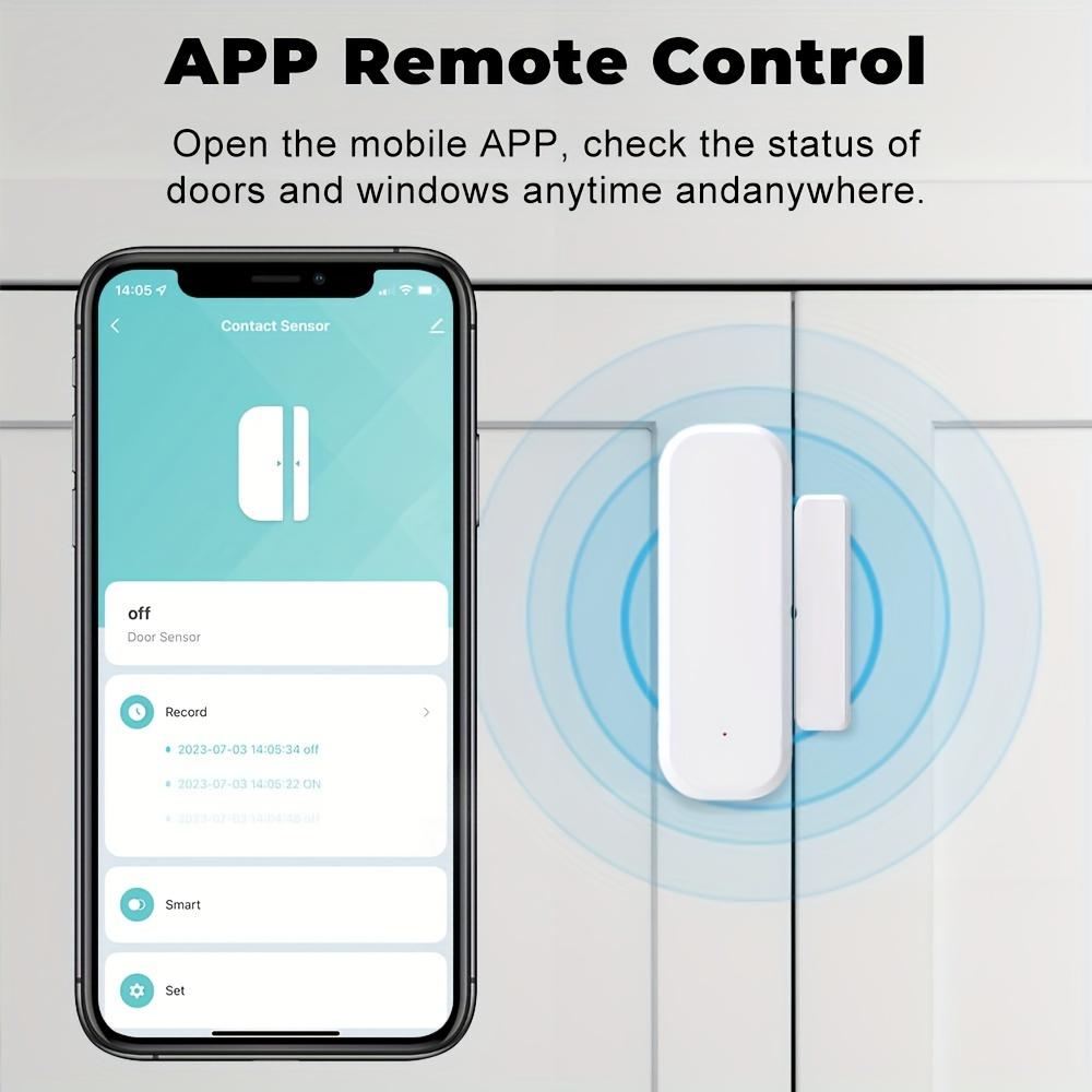 Tuya wifi door and window sensor switch detector smart home alarm security protection magnetic door sensor works with tuya
