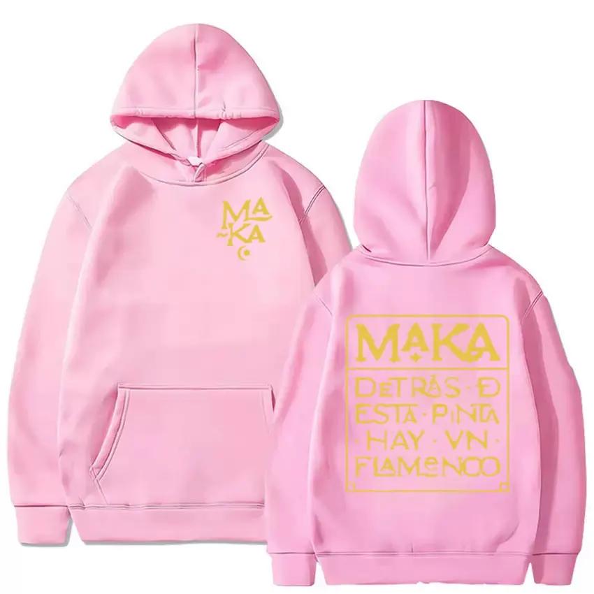 Rapper Maka Aura Mark 2025 Album Hoodie Men Vintage Oversized Pullover Sweatshirts Unisex Fashion Long Sleeve Hoodies Streetwear