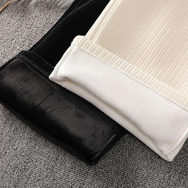 Petite Women's Fleece-Lined Chenille Pants: Autumn/Winter Collection, Straight Narrow Leg, Sizes XS.