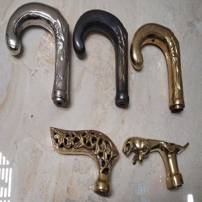 Set von 5 Gehstockgriffen für Holzstöcke Messingstockgriff Ersatzstockgriff Nur Griff Geschenk Hochzeit, Thanksgiving, Chinesisches Neujahr, Weihnachten
