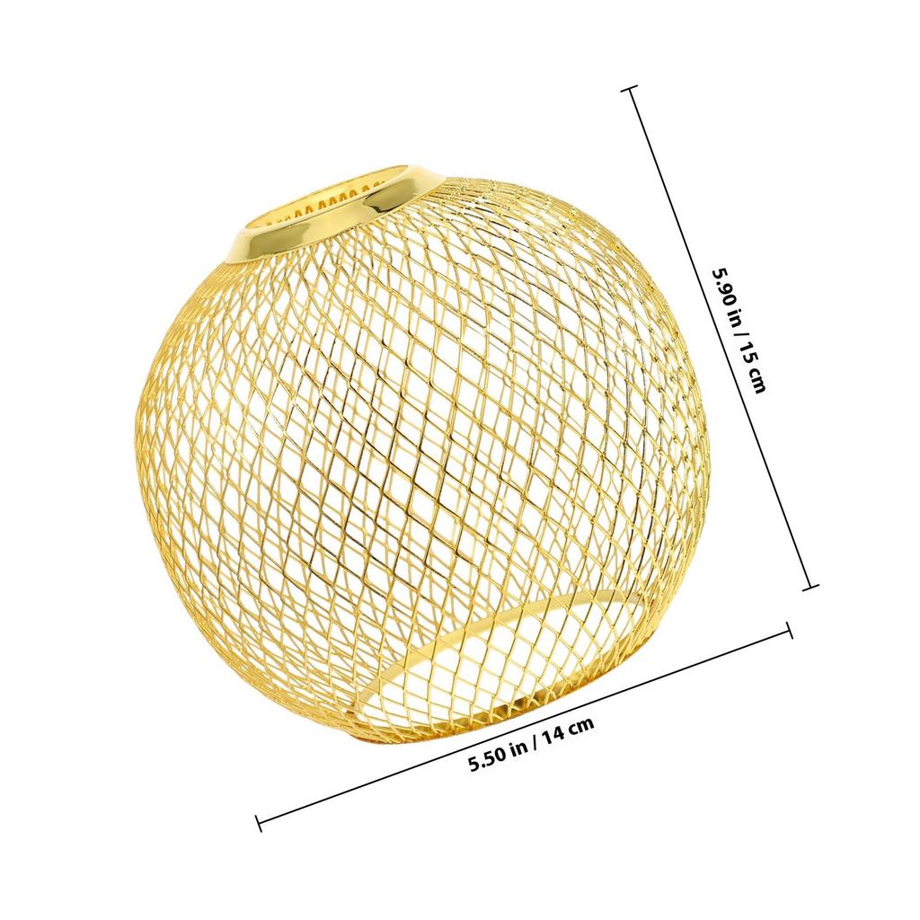 Iron Wire Lampshade Hollow Out Light Shade Decorative Lamp Cover Vintage Light Fixture for Bedroom Living Room Modern Lamp Shade