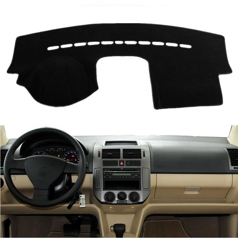

For Volkswagen VW POLO MK4 Typ 6Q 9N 9N3 2002-2009 Car Dashboard Cover Dashmat Dash Mat Pad Sun Shade Protect Carpet Accessories Black(Red Edge)