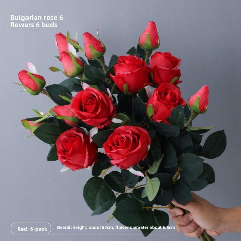 Two Artificial Flowers, Rose Silk Flowers, Home and Wedding Decoration Artificial Flowers, Dried Flowers, Bouquets, Living Room and Table Flowers