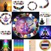 7 Chakra Reiki Healing Stone Bracelet Yoga Balance Energy Beads Unisex Women Men Protect Charm Talisman Powerful Wealth Health Luck Jewelry Elastic