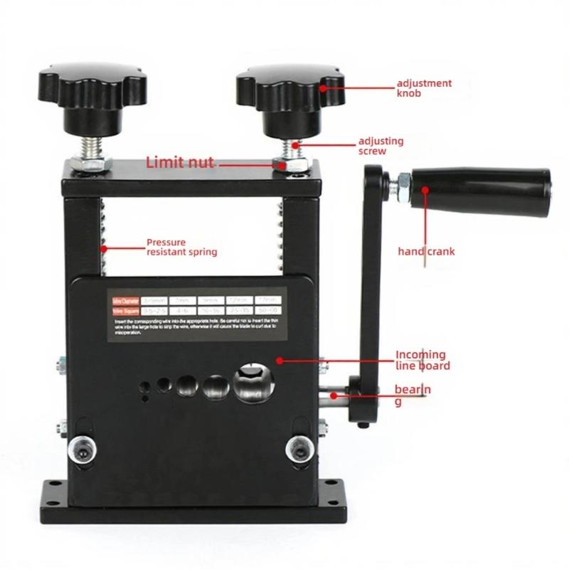 Hand Crank and Electric Cable Stripper Precisions Cutting and Safety Guard for Wire Stripping on Different Gauges