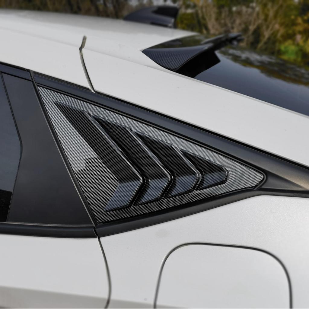 Compatible with 11th Gen Civic Hatchback: Louver Window Trim & Roof Wing Spoiler Kit