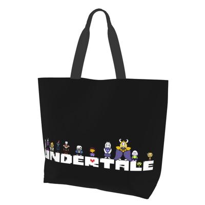 Undertale Body Shopping Stor Kapacitet Tote Sminket Eco Närbutik Shopping Hållbar Bekvämlighet 50 cm Bred x 40 cm Hög x 15 cm Tjock [JMI]