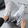 2024 Summer New Fly-woven Sports Shoes Men's Fashion Empty Mesh Breathable Sports Shoes Men's Durable Running Shoes