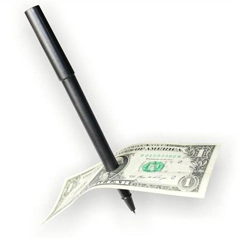 Black Banknote Pens Creative Magic Props Double Head Wearing Money Pen
