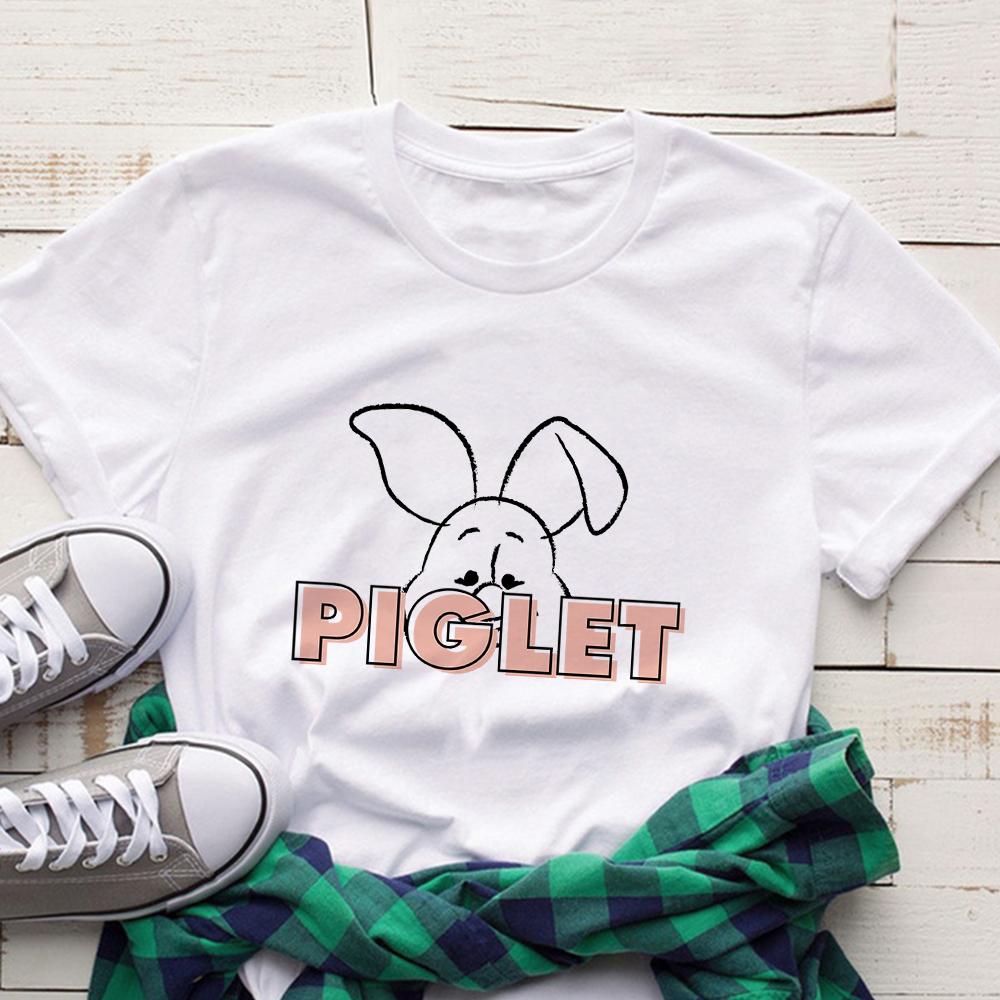 Disney Winnie The Pooh T-Shirt Cartoon Graphic T Shirts Women's Short Sleeve Summer Casual Tops T-shirt Aesthetic Harajuku Tees