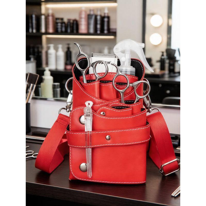 Retro Hairdressing Scissor Kit Dedicated for Hair Stylist Waist Bag Hairdressing Tool Kit New Arrival Pet Beauty Scissor Kit Shoulder Bag