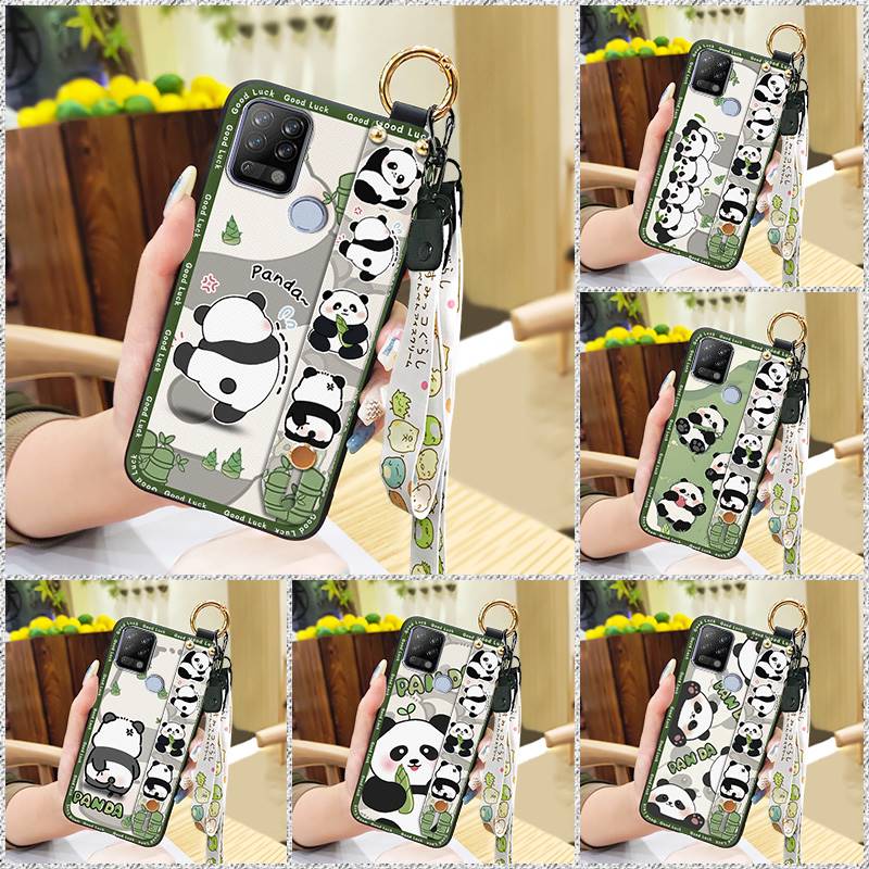Phone Holder Waterproof Phone Case For Tecno Pova/LD7 Ring Cute Durable Dirt-resistant Back Cover Lanyard Shockproof