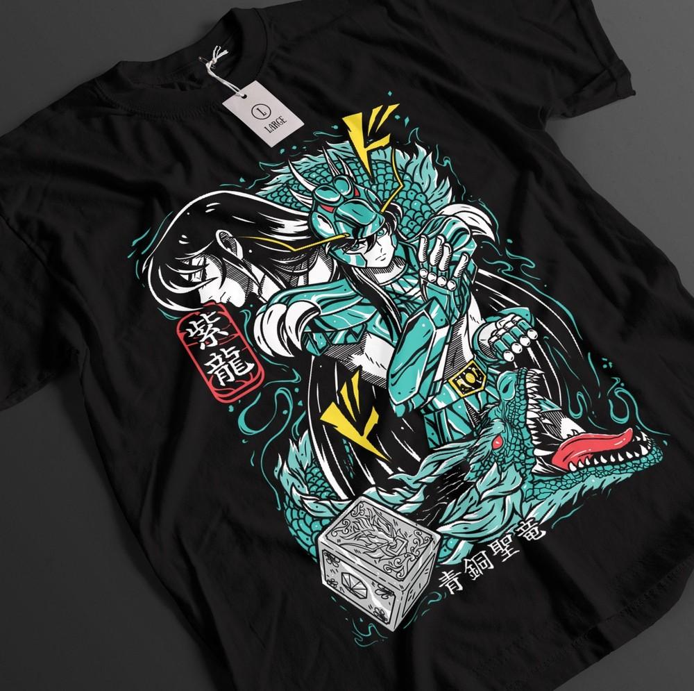 

Saint Seiya Shirt Shiryu Tshirt Hyoga T-Shirt Shun Top Ikku Anime Graphic Tee 3XL