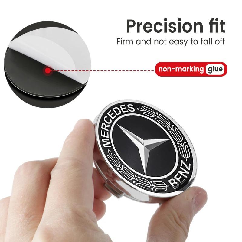 4PCS Car Wheel Center Hub Cap Sticker Accessories For Benz AMG CLA CLS C180 C200 W204 W205 Exclusive A C E R V Class CQ1 