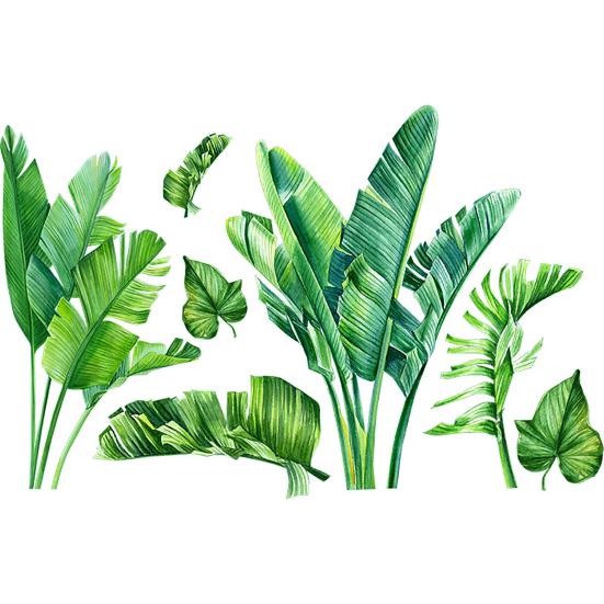 

Наклейки на стену с зелеными растениями, наклейки на двери гостиной, кухни и офиса