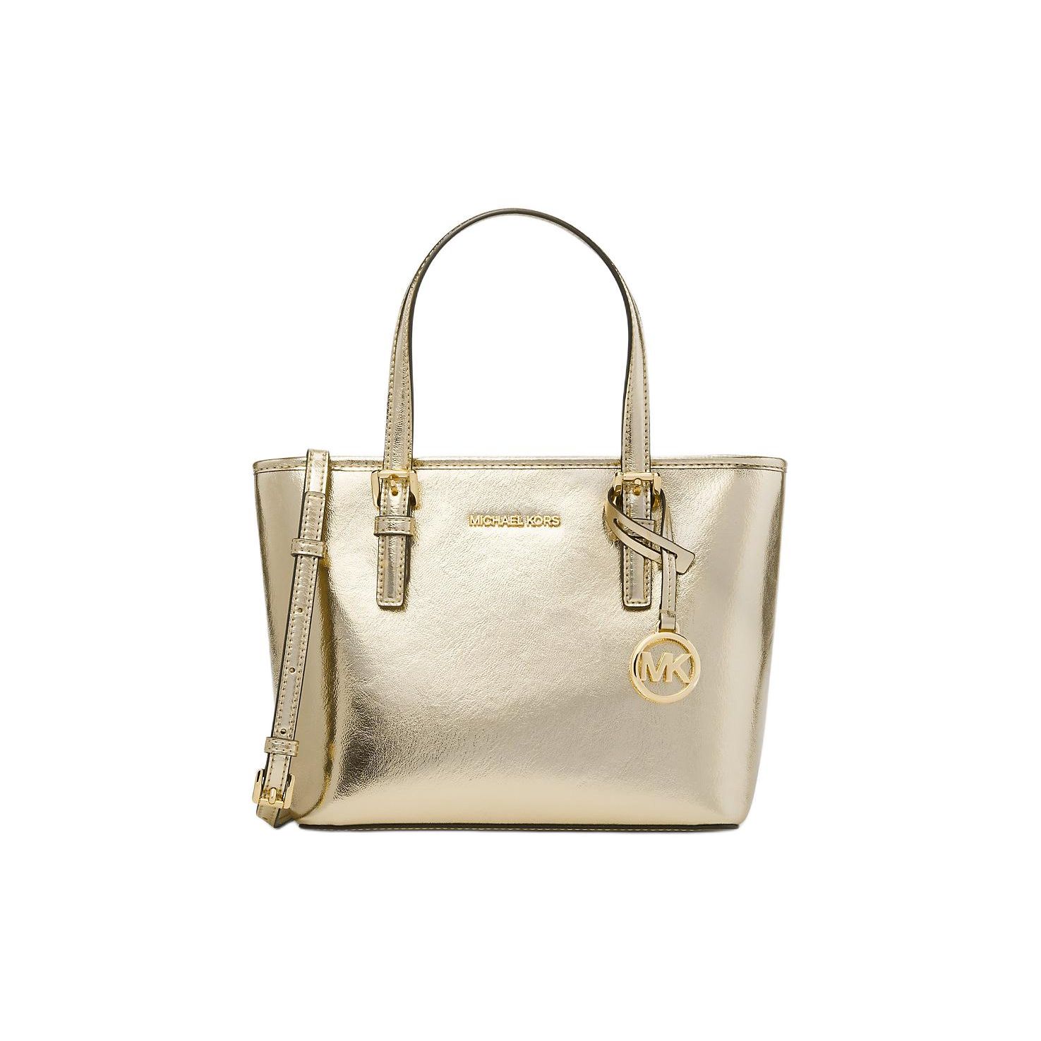 

Michael Kors MK Jet Set Gold Hardware Polyurethane Mini Shoulder Crossbody Bag Women Bags Light-Gold 35H3GTVT0M-0705 Basic Set (Bag+Dust Bag)
