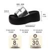 Stylish, Simple and Versatile Thick-soled Height-increasing Cool Slippers for Women's 2025 Summer New Versatile Outer Wear Letter One-word Slippers