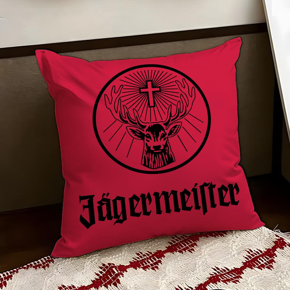 JJagermeister Cushion Cover Reversible Soft Durable Pillow Cover Home Car MultiScene Use for Daily Comfort