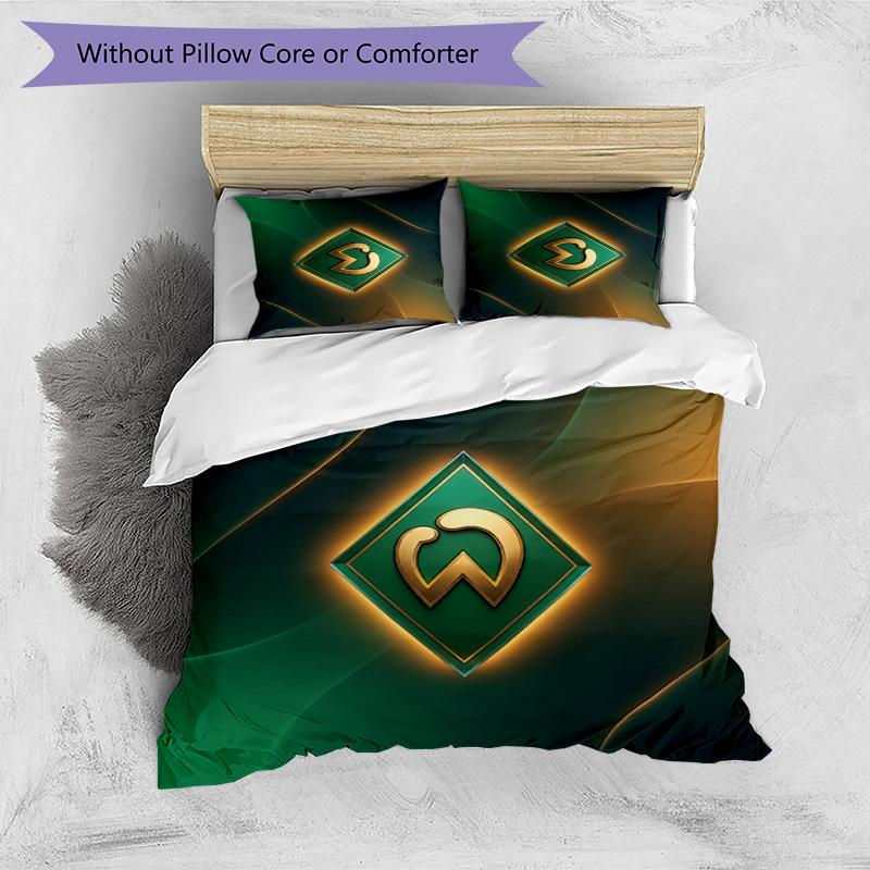 Set Lenzuola 3 Pezzi Stampato Werder Bremen, Comodo Set Copripiumino per Camera da Letto Amico della Pelle