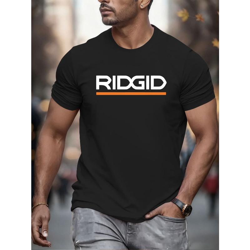 

Европейские размеры Модный европейский и американский «RIDGID Print»: Футболка в стиле Индустриальный минимализм , Мужская футболка с коротким рукавом и круглым вырезом S чёрный