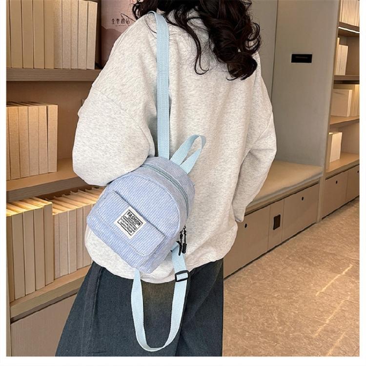 Damen Corduroy Rucksack Schüler Schultasche Reise Rucksack Mini Rucksack