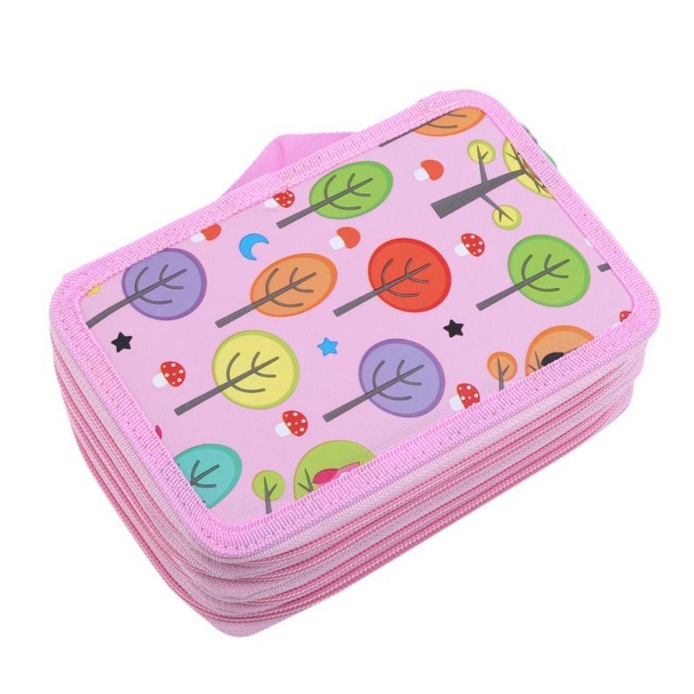 32/52/72 Hole Sketch Pencil Case Cartoon Paintbrush Organizer  Art Supplies Organization