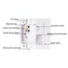 PIR Motion Sensor Wall Lamp Switch Human Body Sensor Footlights  180° Sensor Range for Porch Corridor Corner Stair Lamp