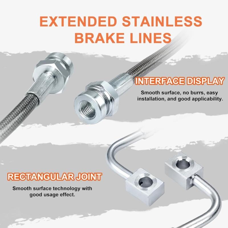 Durable Reliable Brake Lines for JK 2007-2018 89716 Stainless Steel Brake Cable
