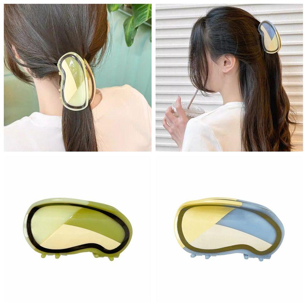 

Acetic Acid Acetate Shark Clip Patchwork Pee Hair Clip Cute Avocado Hair Claw Wash Face