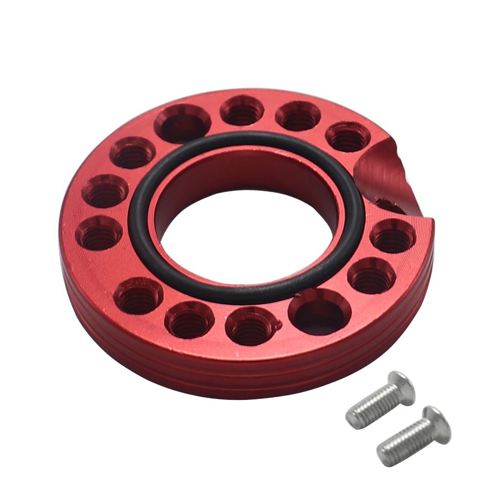 Motorcycle Parts 28mm CNC Carb Carburetor Inlet Manifold Adjuster Universal Flange Spinner Plate Adaptor For Pit Dirt Bikes