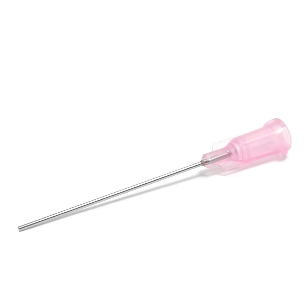 10/25pcs 1.5 Inch Dispensing Needles Syringe Needle 1.5 Inch Length Machine Nozzle Glue Needle Blunt End Threaded Port 14G-27G