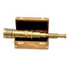 Vintage Look Maritime New Handmade Solid Brass Spy Telescope With Wooden Box New