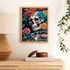 Vintage Floral Skeleton Skulls Pop Art Posters and Prints Canvas Painting Wall Picture for Living Room Home Decoration Cuadros