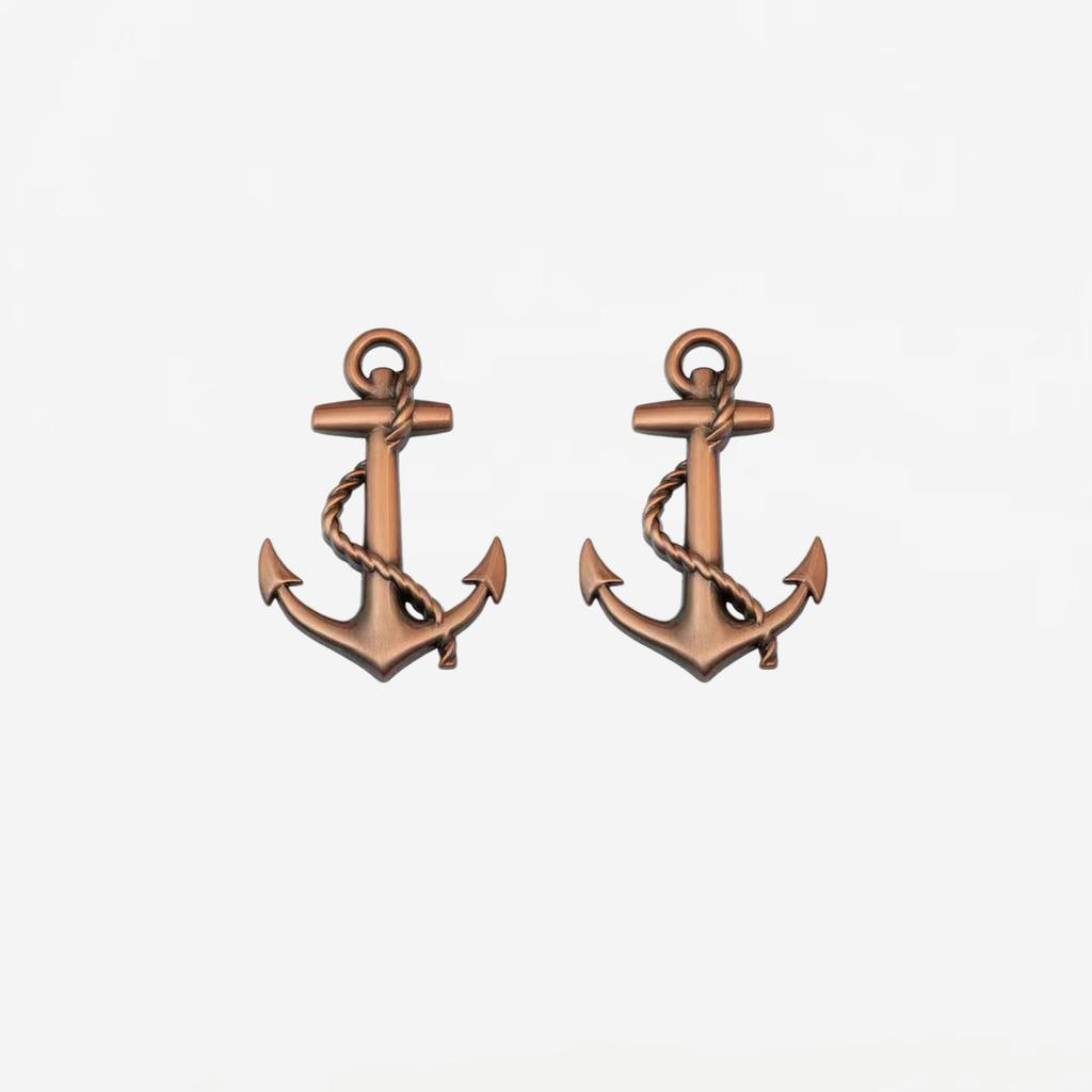 3D Metal Personality Car Stickers Boat Anchor Hooks Navy Emblem Grill Cross Badge Pirate Ship Car Body Sticker